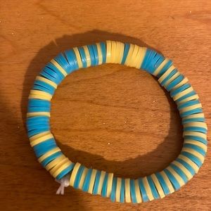 Ukraine flag colors bracelet, stretchy small